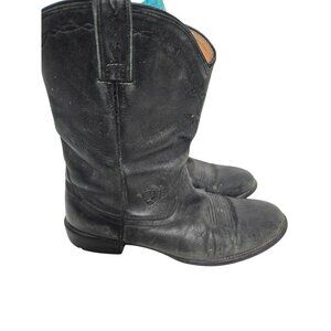 Ariat Heritage Black Leather Roper Boots